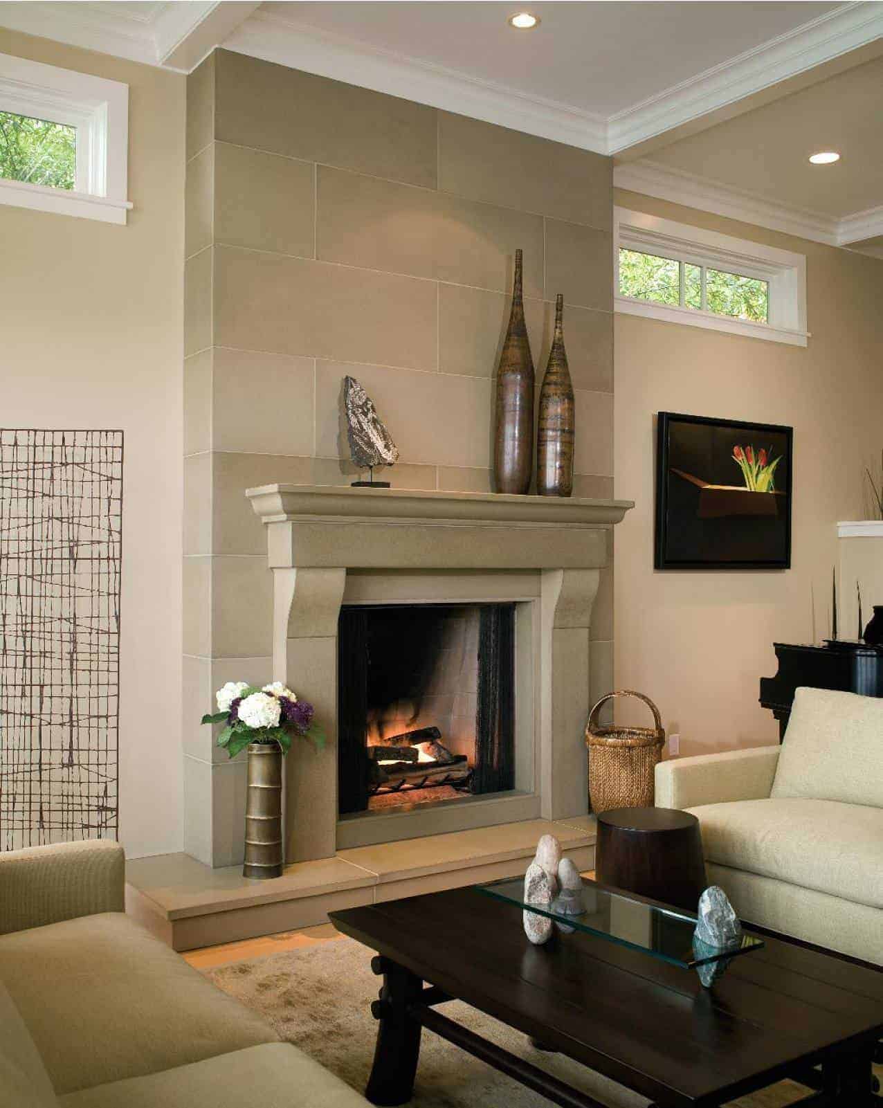 Solus Cornice concrete fireplace surround