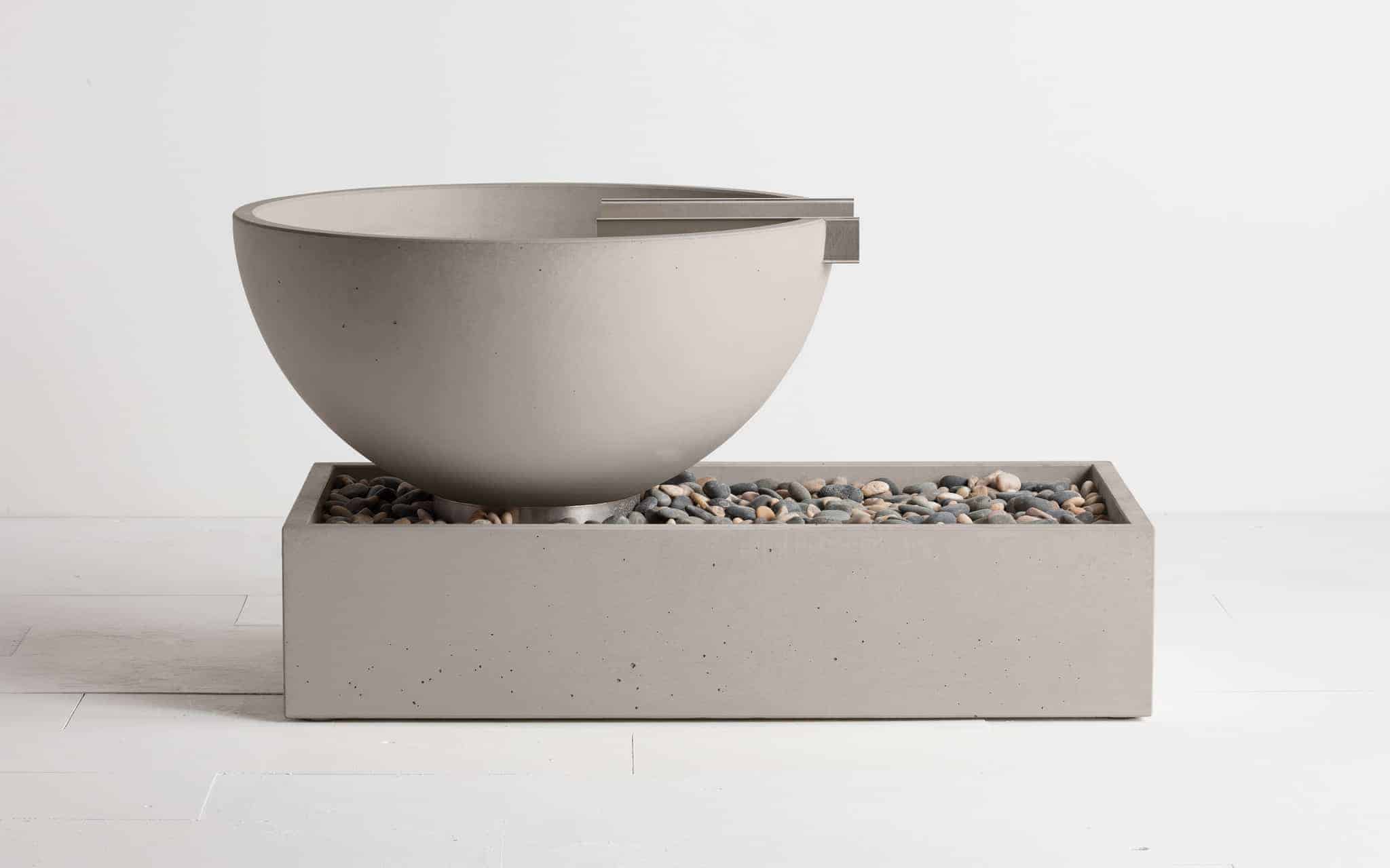Solus Scupper contemporary water feature with basin
