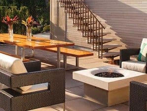 Solus Halo Elevated Fire Pit Outdoor Lit