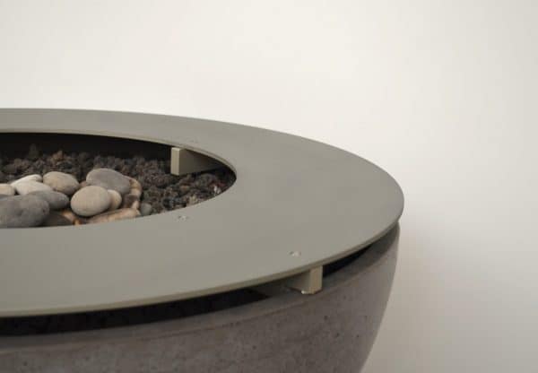 Solus metal firepit table top with ring