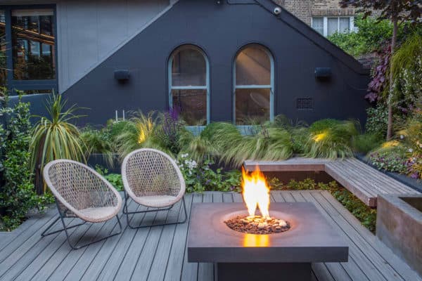 can you use a fire pit under a canopy
