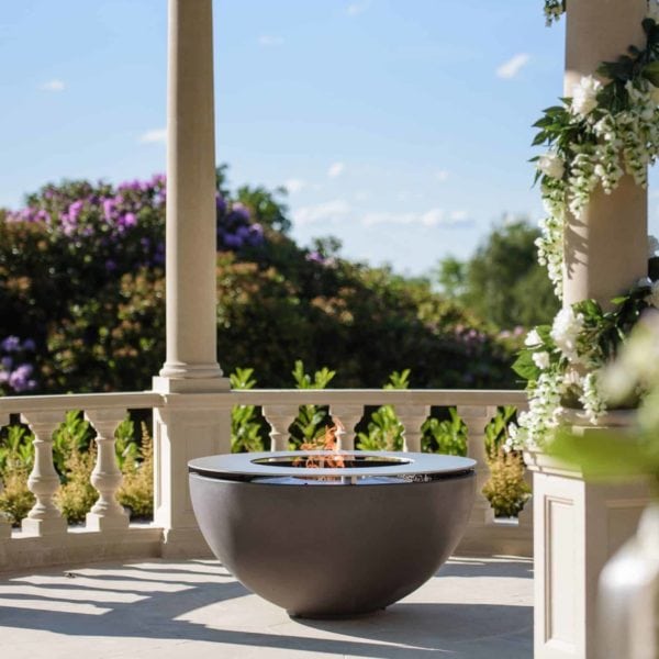 Hemi 36 gas and propane fire pit/ fire bowl with metal drinks ring, gallery