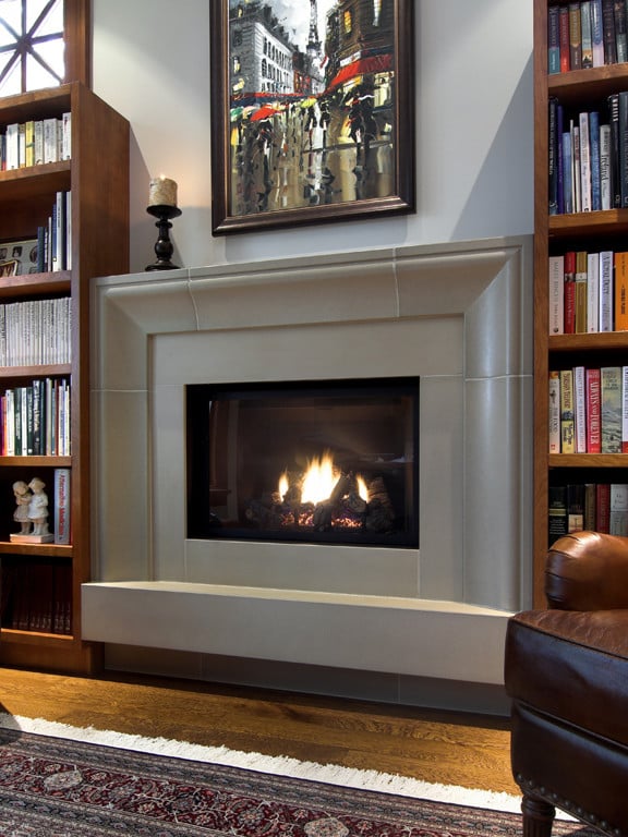 Solus Fraser contemporary concrete fireplace surround