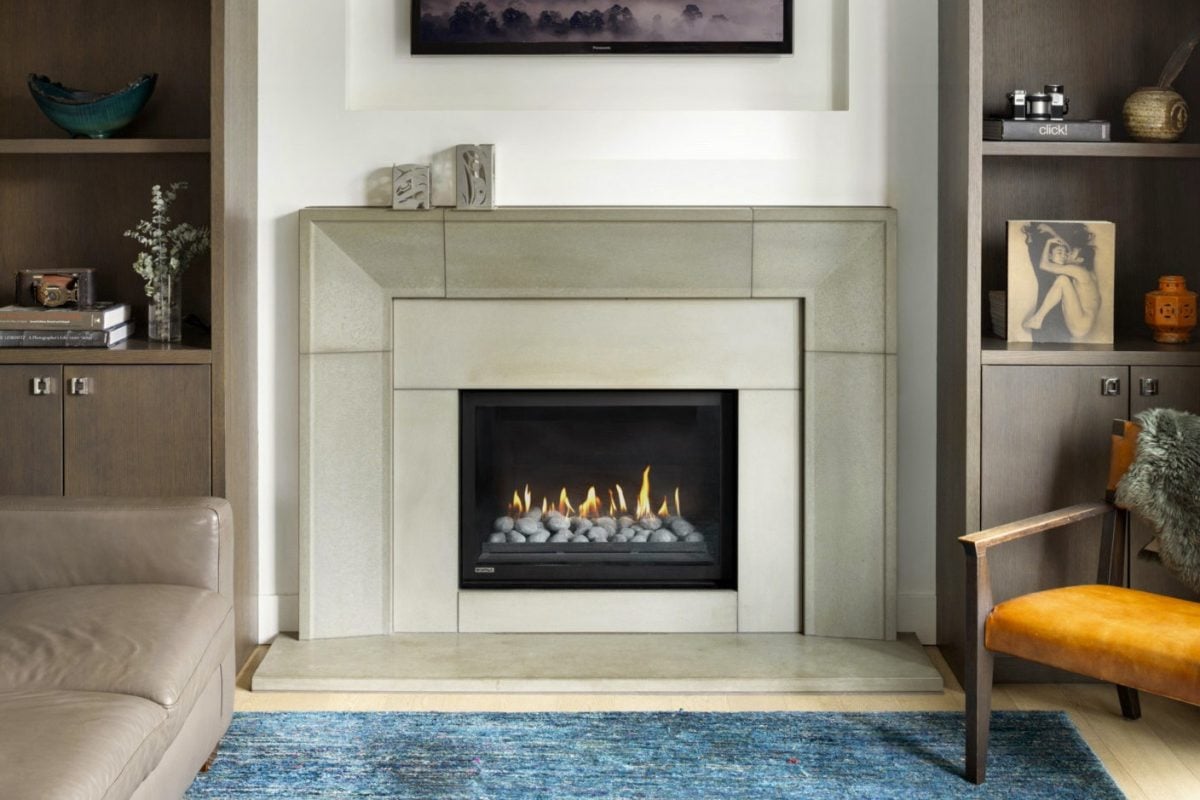 Solus Taper concrete fireplace, product image