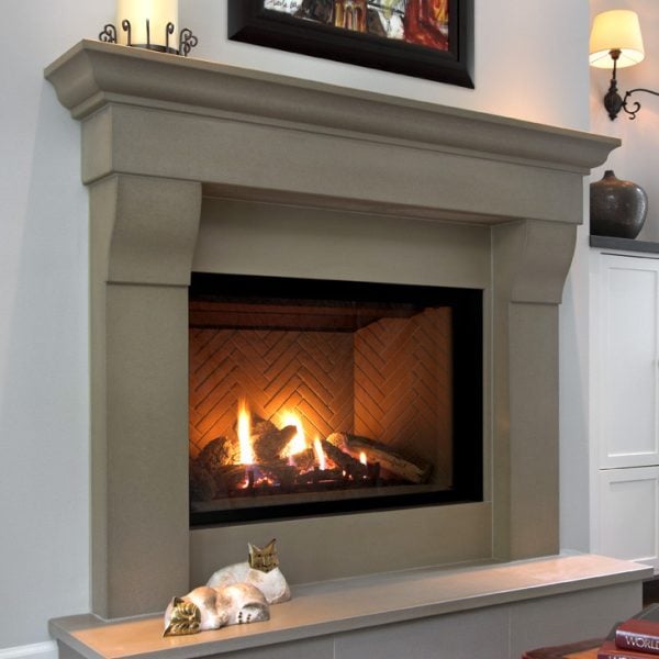Solus Cornice concrete fireplace surround, gallery