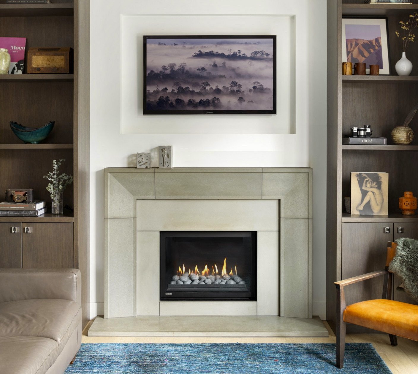 Solus Decor contemporary custom fireplace surrounds