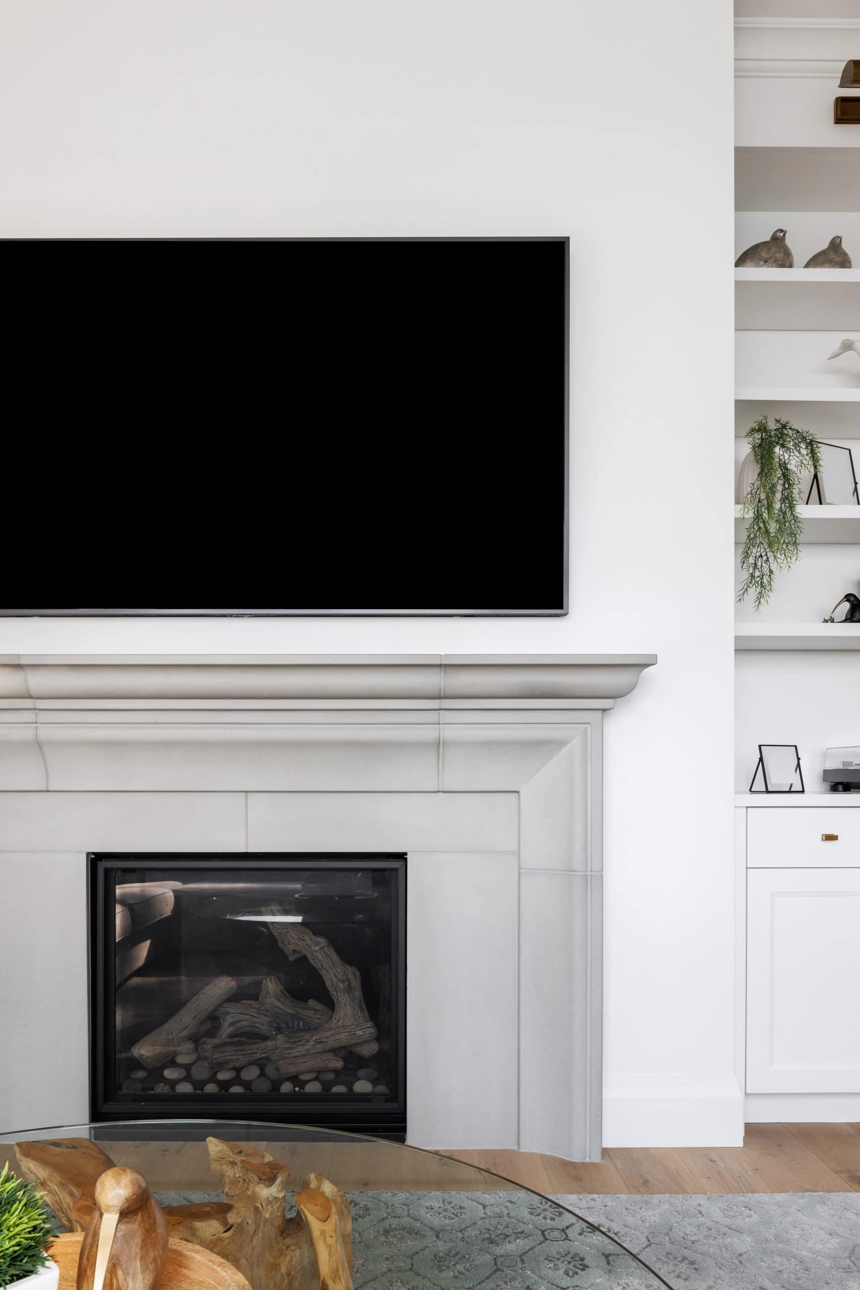 Solus Fraser Concrete Fire Surround with Mantel, Sarah Gallop Design