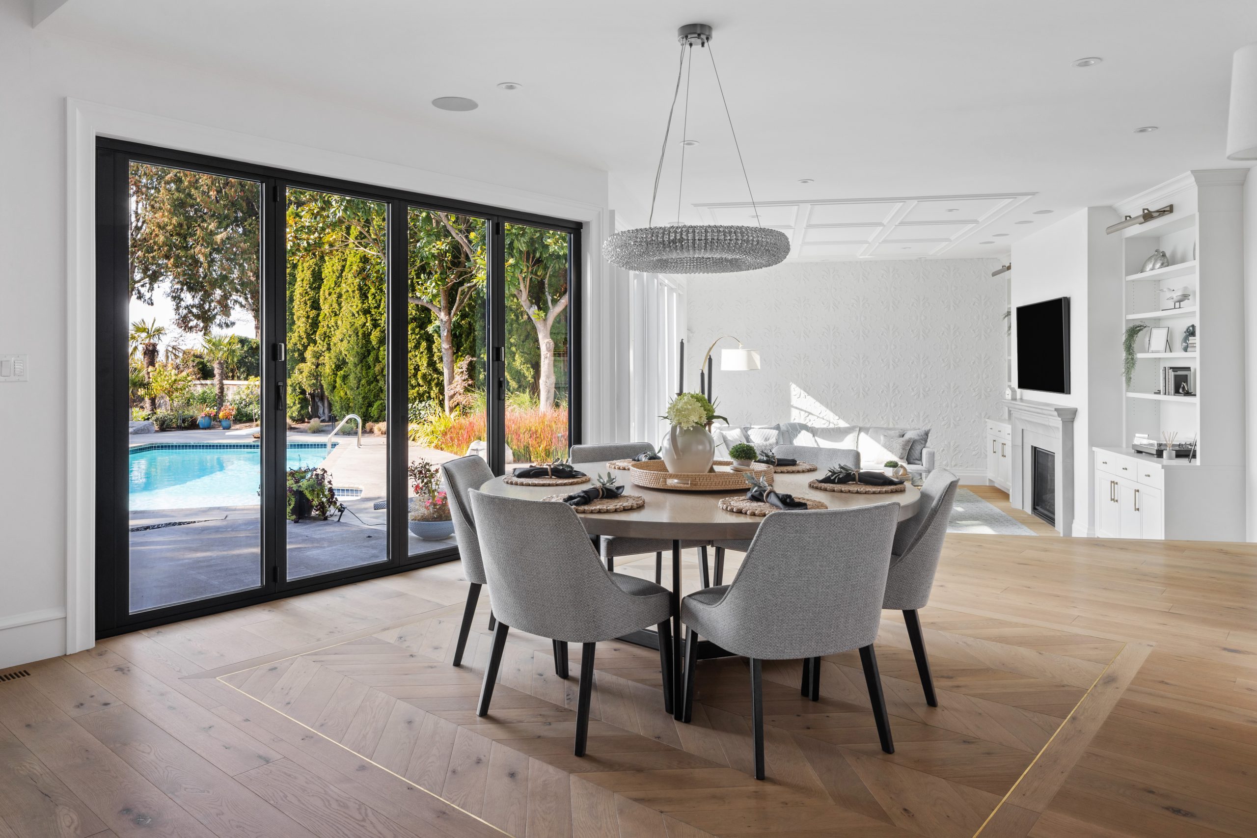 Solus Fraser Concrete Fire Surround with Mantle in a Sarah Gallop Design project