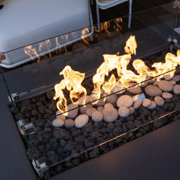 safe BTUs of high-output burners for gas firepits