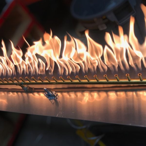 Solus Linear burner at 108,000 btu manual lit system with flame supervision device